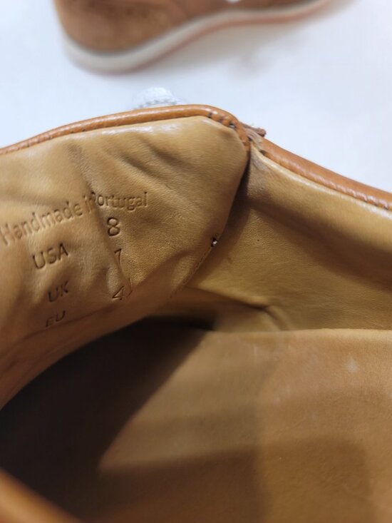 Royal Albatross Mens Leather Golf Shoes Wingtip Brogue Brown Orange Vibram Italy main image 6